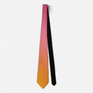 Cravate Orange Rose Ombre Gradient Blur Abstrait Design