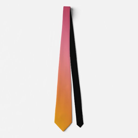Cravate Orange Rose Ombre Gradient Blur Abstrait Design (Devant)