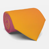 Cravate Orange Rose Ombre Gradient Blur Abstrait Design (Roulé)