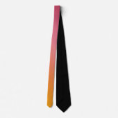 Cravate Orange Rose Ombre Gradient Blur Abstrait Design (Dos)