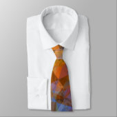 Cravate Orange rouillé Conception abstraite moderne (Attaché)