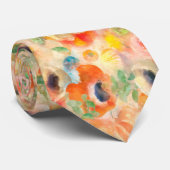 Cravate Orange Spring Flowers (Roulé)