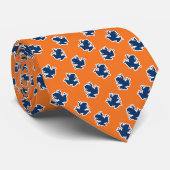 Cravate Orange Ties For Men Blue Silhouette Tree Frog (Roulé)
