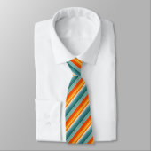 Cravate Orange Turquoise trié (Attaché)