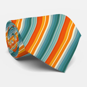 Cravate Orange Turquoise trié
