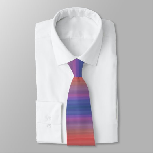 Cravate Orange violet et bleu Horizontal Stripes Design (Attaché)
