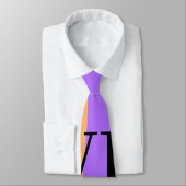 Cravate Orange violet solide ajouter nom lettre monogramme (Attaché)