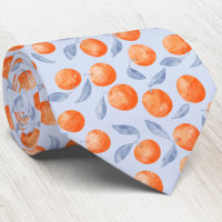 Oranges Citrus Aquarelle Méditerranéen Bleu Pâle