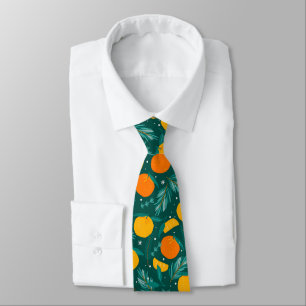 Cravate Oranges et citrons fruits d'hiver