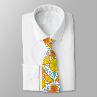 Cravate Oranges et citrons - modernes et frais
