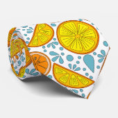 Cravate Oranges et citrons - modernes et frais (Roulé)