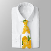 Cravate Oranges, tranches d'orange, agrumes (Attaché)