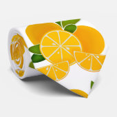 Cravate Oranges, tranches d'orange, agrumes (Roulé)