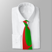 Cravate Orbes rouge, verte et blanche (Attaché)