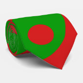 Cravate Orbes rouge, verte et blanche (Roulé)