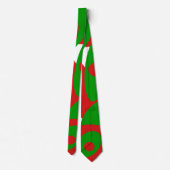 Cravate Orbes rouge, verte et blanche (Dos)