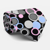 Cravate Orbs Polka point noir imprimé recto verso (Roulé)