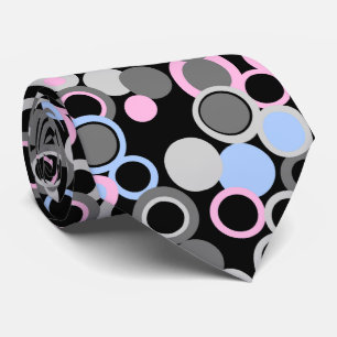 Cravate Orbs Polka point noir imprimé recto verso