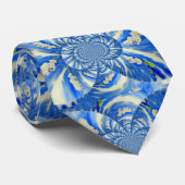 Cravate Orchidée aquarelle peinture, Nuages Mandala (Roulé)