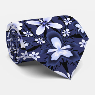 Cravate Orchidée bleue