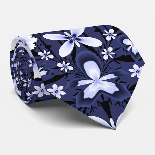 Cravate Orchidée bleue (Roulé)