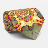 Cravate Orchidée de feu, abstraite peinture florale tropic (Roulé)