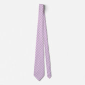 Cravate Orchidée Gingham Violet (Devant)