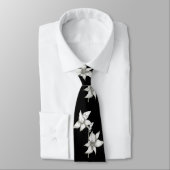 Cravate orchidée noire (Attaché)