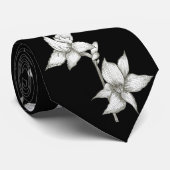 Cravate orchidée noire (Roulé)