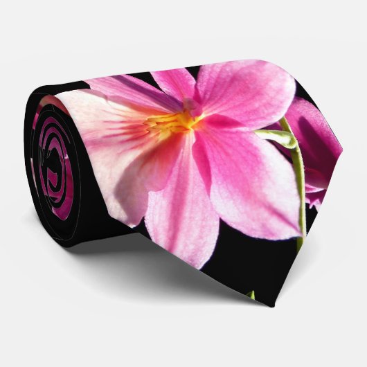 Cravate Orchidée rose (Roulé)