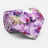 Cravate Orchidée violette (Roulé)