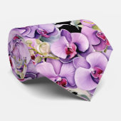 Cravate Orchidée violette (Roulé)
