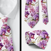 Cravate Orchidée violette