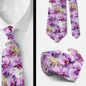 Cravate Orchidée violette