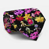 Cravate Orchidées en abondance (Roulé)