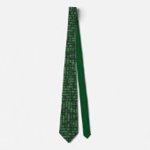 Cravate Ordinateur/code binaire - vert (Devant)