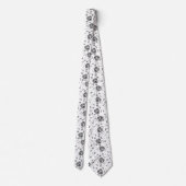 Cravate Organelles - Noir sur Blanc (Dos)