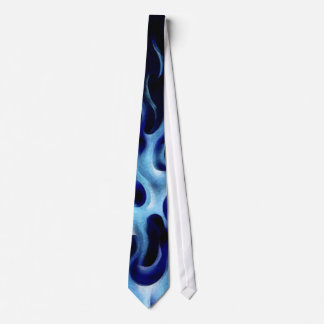 Cravate orientale de flamme bleue