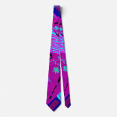 Cravate Origami Chintz (L) Fuchsia Turquoise Blue Magenta (Devant)