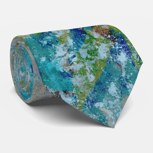 Cravate Original Moderne Un Design D'Art Abstrait (Roulé)