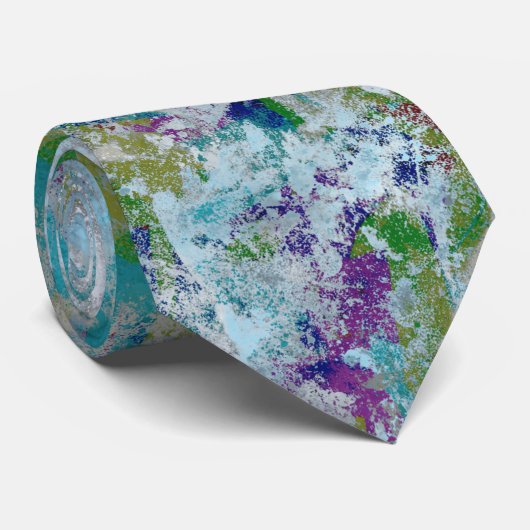 Cravate Original Moderne Un Design D'Art Abstrait (Roulé)