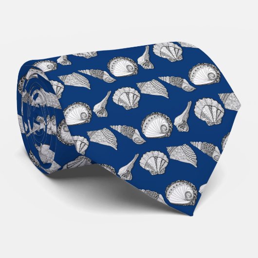 Cravate original Sea Shell Beach Art (Roulé)