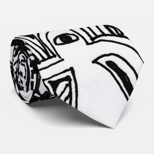 Cravate originale d'art de griffonnage (Roulé)