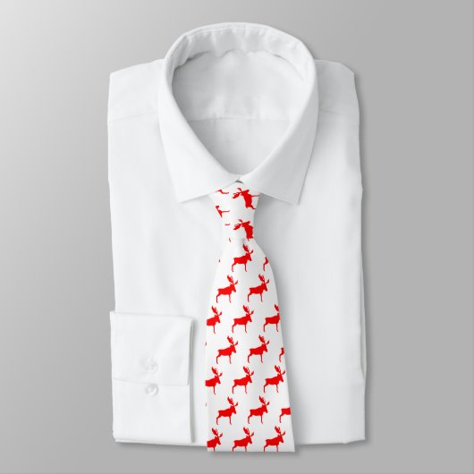 Cravate Orignaux rouges (Attaché)