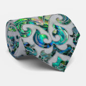 Cravate Ormeau et perle orientaux persans de motif (Roulé)