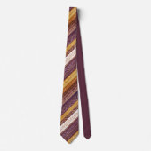 Cravate Ornate Baroque Stripes Burgundy Gold ID1095 (Devant)