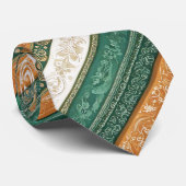 Cravate Ornate Baroque Stripes couleur irlandaise ID1095 (Roulé)