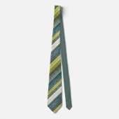 Cravate Ornate Baroque Stripes Green ID1095 (Devant)