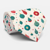 Cravate Ornements de Noël clairs (Roulé)