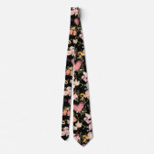 Cravate Ornements mariages motif Black BG (Dos)